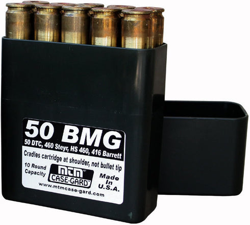 MTM BMG10-40 10 Round Slip-Top Ammo Case, 50 BMG, 416 Barrett, USA Made, Black