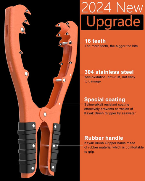 Kayak Brush Gripper, Securely Anchor Your Kayak, Kayak Anchor Grip, Canoe Accessories, Brush Clamp Anchor