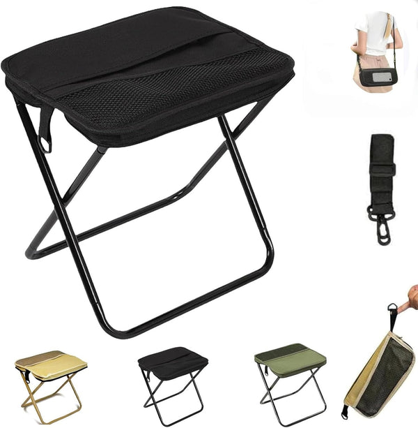 Generic Foldable Backpack StoolPortable Foldable Backpack StoolOutdoor Chair with Pocket, Travel, BBQ, Fishing,