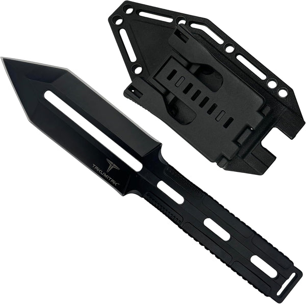 Hunting Survival Knife 9" Full Tang Fixed Blade Knives with Extra Set of FRN Sheath, MOLLE Clip