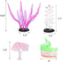 Glowing Fish Tank Decorations - 4 pcs Glow Aquarium Decorations, Glowing Mushroom Coral Plant Ornaments