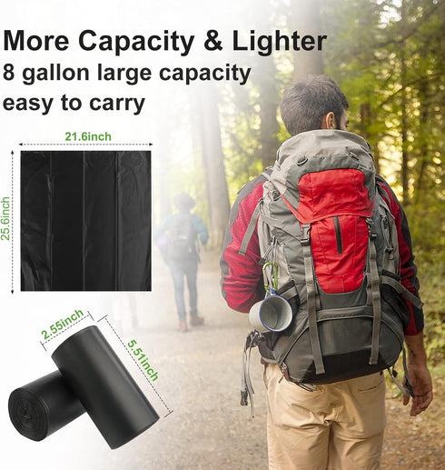 80 5-8 5-8 Portable Toilet Bags, Camping Toilet Bags, Gallon Compostable Bags, Biodegradable Toilet Bags for Gallon