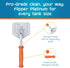 FL!PPER Flipper Platinum Aquarium Algae Scraper (10” Rigid Shaft) - Glass Cleaner Tool with Serrated Blade for Fish