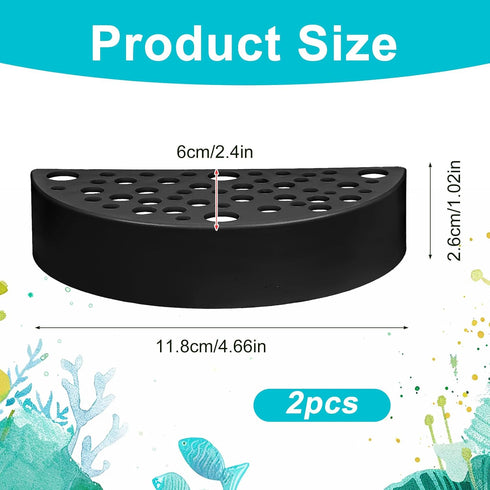 DOPENSPI 2 Pcs Shrimp Hides for Aquarium, ABS Plastic Aquarium Cave Shelters Small Fish Shrimps Tunnel House