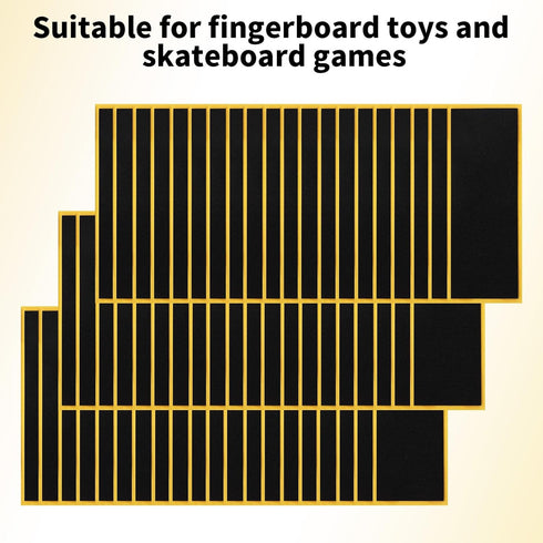 Sinbana 60pcs 11x3.8cm/4.33x1.5in Fingerboard Grip Tapes, Strong Adhesive Anti Slip Stickers PET Backing Foam Tape