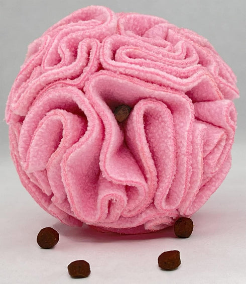Puppy and Small Breed Snuffle Interactive Foraging Dog Puzzle Ball Toy - Pink