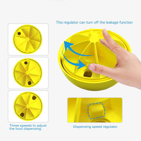 Dog Treat Ball - Interactive Squeaky Food Puzzle Slow Feeder Toys for Medium/Large Dog Breeds, Active Rolling Balls