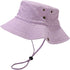 Unisex Cotton Boonie Hat, Packable Summer Outdoor Fishing Bucket Hat with String for Women Men