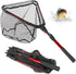 Hbbgdiy Foldable Telescopic Fishing Landing Net with Extendable Handle, Easy to Catch & Portable Fish Trap for Salmon