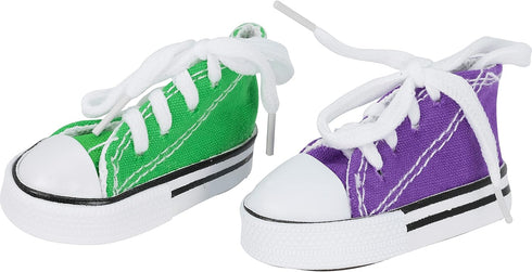 Bonka Bird Toys 6 Mini Sneakers, Colorful Cotton Shredding for Parrots, Parrotlets, Budgies, Finches, Cockatoos