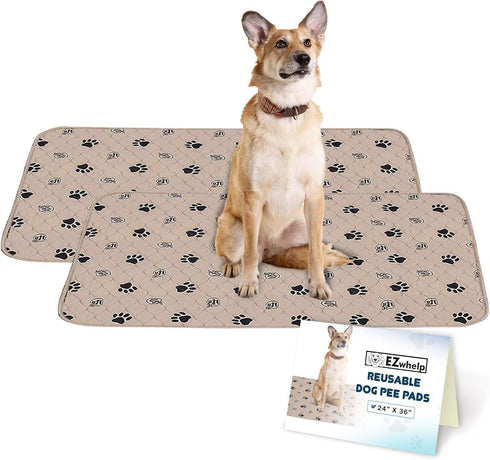 EZwhelp Reusable Dog Pee Pads, Washable Waterproof Mats for Potty Training or