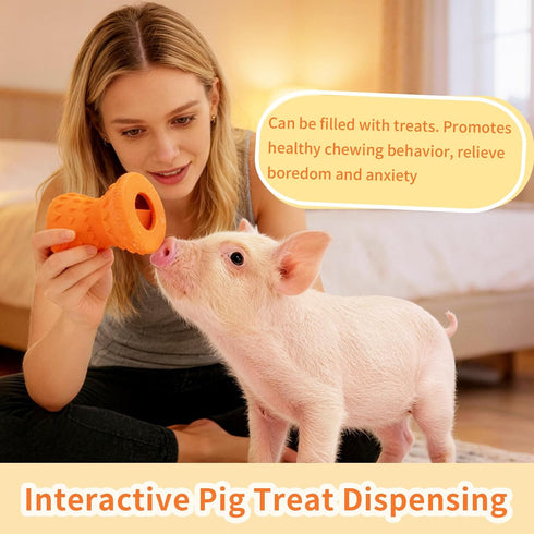 Treat Dispensing Ball for Pigs, Pig Enrichment Toys Food Dispenser for Mini Pigs, Slow Feeder Training Toy Pet