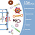 8 Nocciola Puppy Play Gym with Hanging Toys, Indoor Jungle Gym Activities Center Playground for Puppies, Squeaky Plush