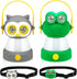 VIHOSE 2 Set Animal LED Camping Lantern and Headlamp, 4 Pcs Battery Powered Night Light for Emergency