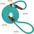 BTINESFUL 7FT Slip Lead Dog Leash, Strong Nylon Rope, 1/4 & 1/2 inch Diameter for Small Medium Large Dogs - Green Dot
