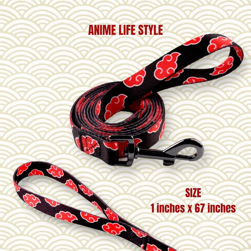 Anime Dog Leash and Collar Set - Anime Themed Leash for Small Animals, Includes Costume and Pet Leash (Cloud Design)