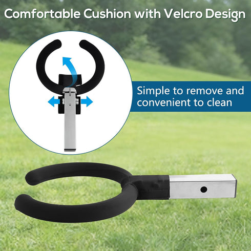 2-Inch 400lbs Stainless Steel Hitch Toilet Seat for Trailer Hitch Receiver, Capacity, for Camping, Hunting, Road Trips
