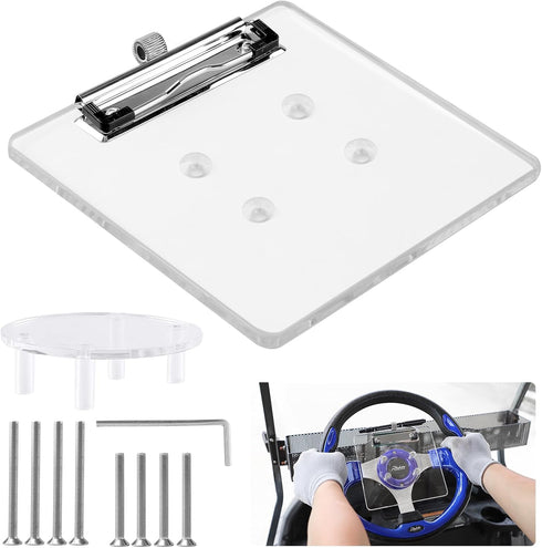 Roykaw Golf Cart Scorecard Holder with Pencil Holder, Compatible with EZGO Club Car Yamaha - 0.23” Thickness Acrylic