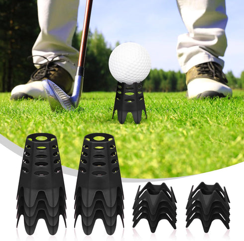 Golf Simulator Tees, 22Pcs Plastic Tees for Home, Indoor or Outdoor Training, Pack of 12 Tall & 12 Small