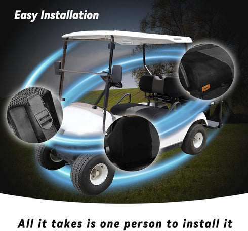 Golf Cart Front Seat Covers Fit EZGO TXT 1994-2013, Washable Breathable Adjustable Seat Cover