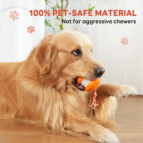 QGI Interactive Dog Toys, Random Path Electric Automatic Moving and Rolling Dogs Toy with Rope for Small Medium Large