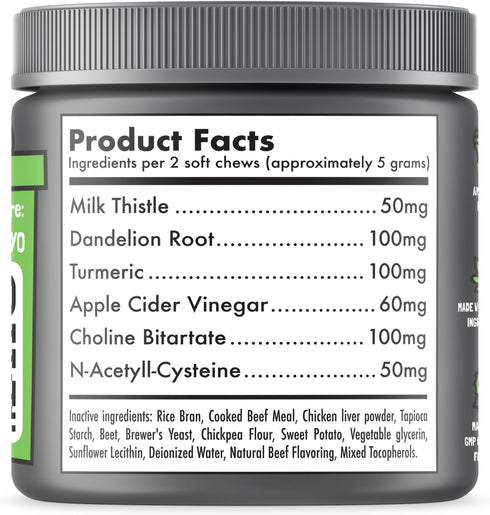 Immunity 120 Liver & Kidney Support for Dogs Detox Natural Supplement with Milk Thistle Dandelion Root Turmeric