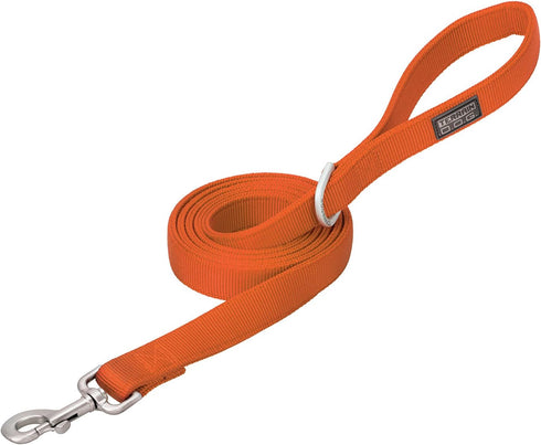 Nylon Double-Ply Dog Leash,Orange 1" x 4'