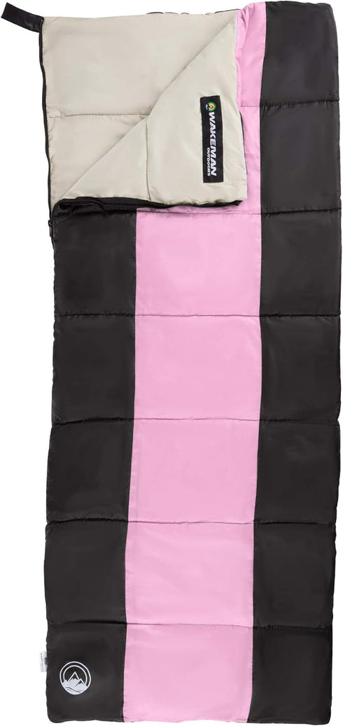 Kids Sleeping Bag Collection by Wakeman Outdoors - Lightweight with Compression Straps Included for Camping,