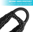 Obcursco 4FT Bungee Dock Lines, Boat Dock Rope, Jet Ski Accessories with 316 Stainless Steel Clip (2 Pack, Black)