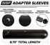 SERIOUS STEEL FITNESS Nylon Olympic Adapter Sleeve 8" - Convert 1" Bars to 2" Olympic Bars, Includes Removable End Cap
