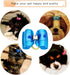 50pcs / 25Pair Small Dog Hair Bows with Rubber Bands and Rhinestones, Random Color Puppy Grooming Accessories