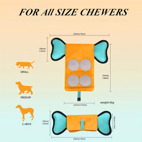 Dog Squeaky Toy - Indestructible Plush and Nylon Fabric Interactive Puzzle Toy for Dogs