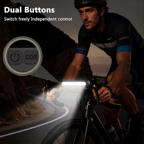 Heeykeey Riding,1500 Lights,IPX6 Bike Lights for Night Lumens High&Low Beam Front Light, OLED Display USB-C