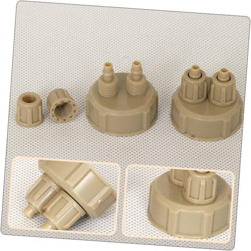 12 Pcs DIY Reactor Air Fittings for Aquarium Accessories, Co2 Generator Bottle Cap, Plastic Bottle Co2 Diffuser