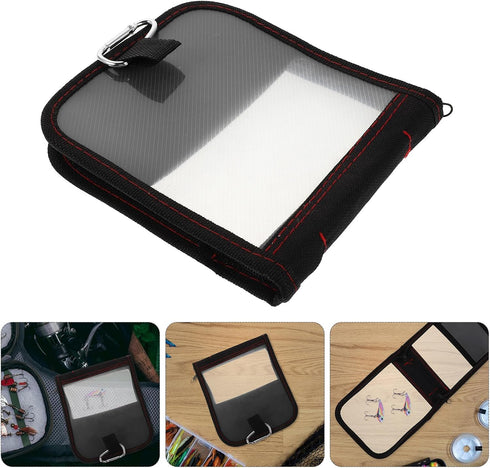 17.514.7cm BESPORTBLE Fishing Lures Travel Bag with Zipper, Portable Squid and Shrimp Baits Organizer, Waterproof