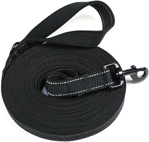 MODUS Reflective Leash for Dogs, Double-Sided Nylon Dog Training Leash with Comfortable Padded Handle, 6.6FT/15FT Traction Rope for Small Medium Large Dogs Walking Training Running