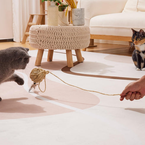 Yangbaga Cat Natural Sisal Rope for Scratching Post Tree Replacement, Hemp Rope for Repairing or DIY Scratcher, 6mm