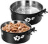 Dog Crate Bowls Hanging 2 Pack, ShineMe No Spill Metal Feeder Bowls for Large and Medium Dogs