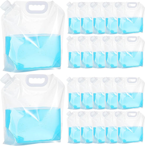 Zubebe 20 Pcs x 1.3 Gallon Water Container Bags Collapsible Emergency Container