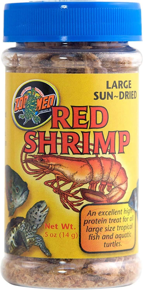 Zoo Med Large Sun-Dried Red Shrimp 0.5 oz - Pack of 6