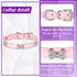 4 Pcs Pink Dog Collar, Spiked Studded Collars with Pearls, Rhinestone Bow Knot Crystal Diamond Colorful Flower Collars