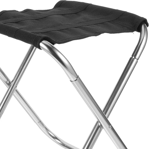 Backpacking Yardwe Lightweight Aluminum Folding Stool Portable Camping Bench with Storage Bag Footrest for Fishing
