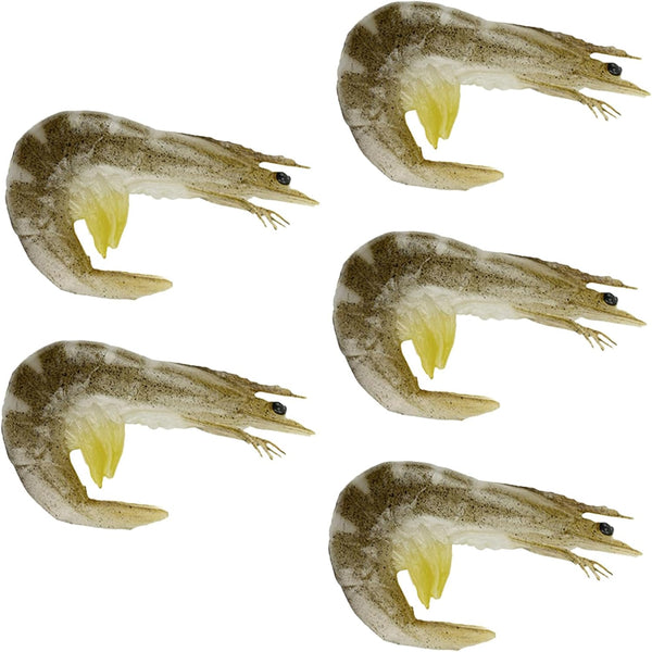 ARTIBETTER 5pcs Artificial Shrimp Sea Fake Shrimp Model Plush Lifelike Ornament for
