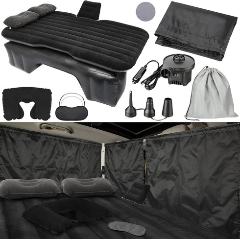 Tallew 12 Pcs Car Air Mattress Back Seat Inflatable Bed, 52 x