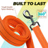 VIVAGLORY Twingrip Dog Leash, Double Handle Leash for Training & Walking with Traffic Handle & 2 Loop, Reflective Heavy