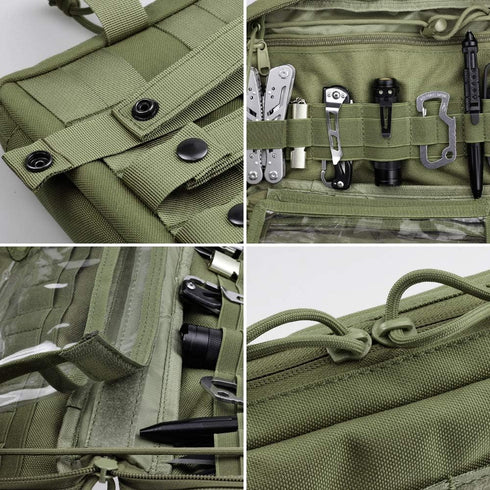 WYNEX Tactical Admin Molle Pouch, Medical EDC Utility Bag Shell Design Attachment Pouches for Hiking