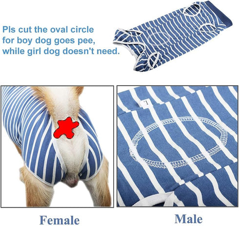 Coppthinktu Dog Recovery Suit | Breathable Surgery Recovery Suit for Dogs | E-Collar Alternative for Small/Medium Dogs