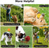PrimePets Dog Treat Ball, 4 Pack Interactive Food Dispensing Puppy Puzzle Toy, Non-Toxic, Natural Rubber, for Tooth Cleaning, IQ Training, Chewing, Playing