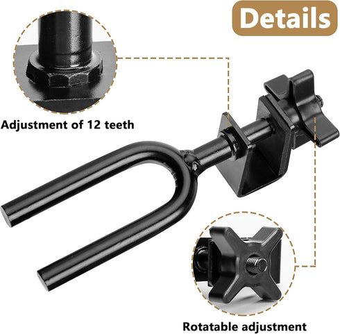 Tree Stand Bow Holder, 12 Teeth Adjustable Hunting Bow Rest, Easy Installation Treestand Accessory