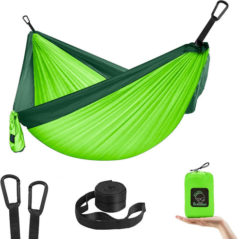 Grassman Kids Small Hammock for Camping, Portable Hammock for Child Girls Boys, Ultralight Mini Hammocks Green